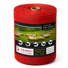 Мотузка (шнур) для електропастуха Cowboy RED